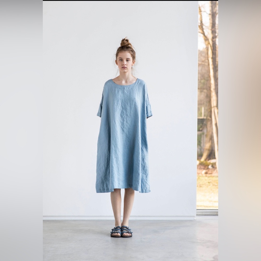 Not Perfect Linen Dress in Canyon Clay